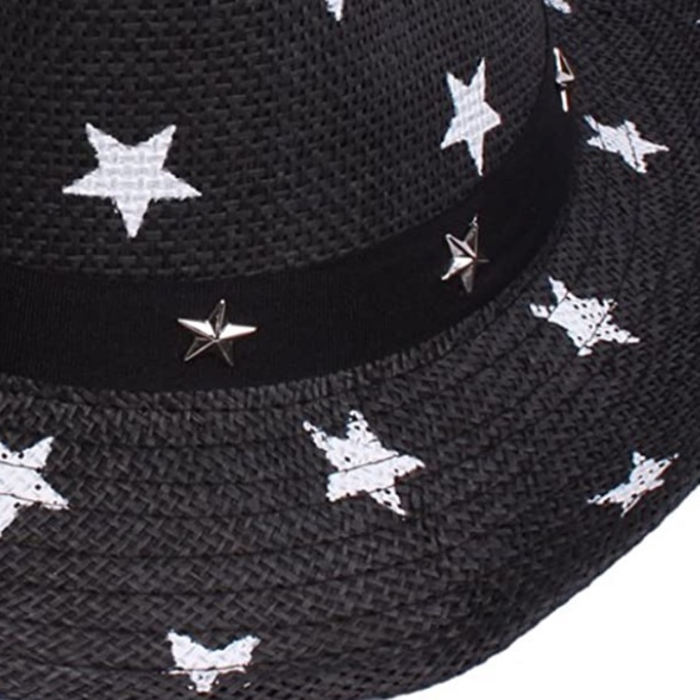 Star Print Embellished Fedora - Picture 12 of 13